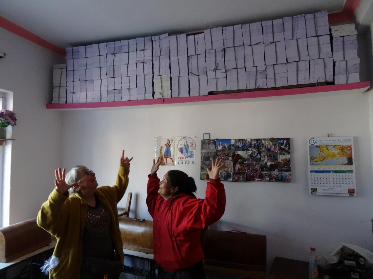Et voici le stock de cahiers livré le lendemain !